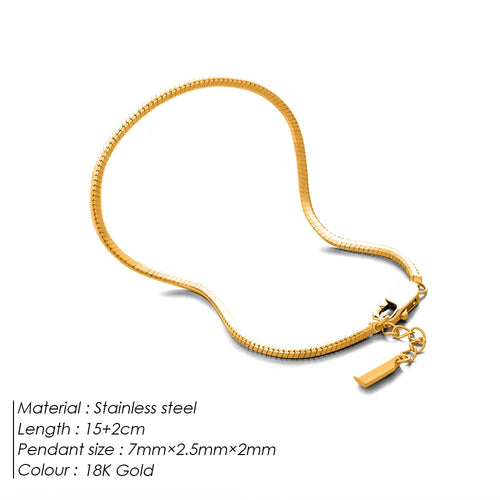 Emanco™ Gold Snake Chain Bracelet – Bold Simplicity for the Modern Man
