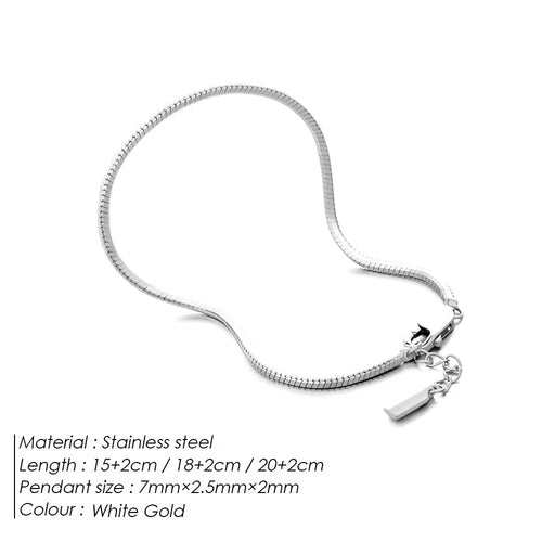 Emanco High Quality Stainless Steel Gold Plated Fashion Snake Bone Chain Bracelet with Simple Style for Men'S Party Wear