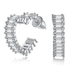 SapphireSoul™ Emerald-Cut Heart Earrings – Love That Sparkles in Every Shade